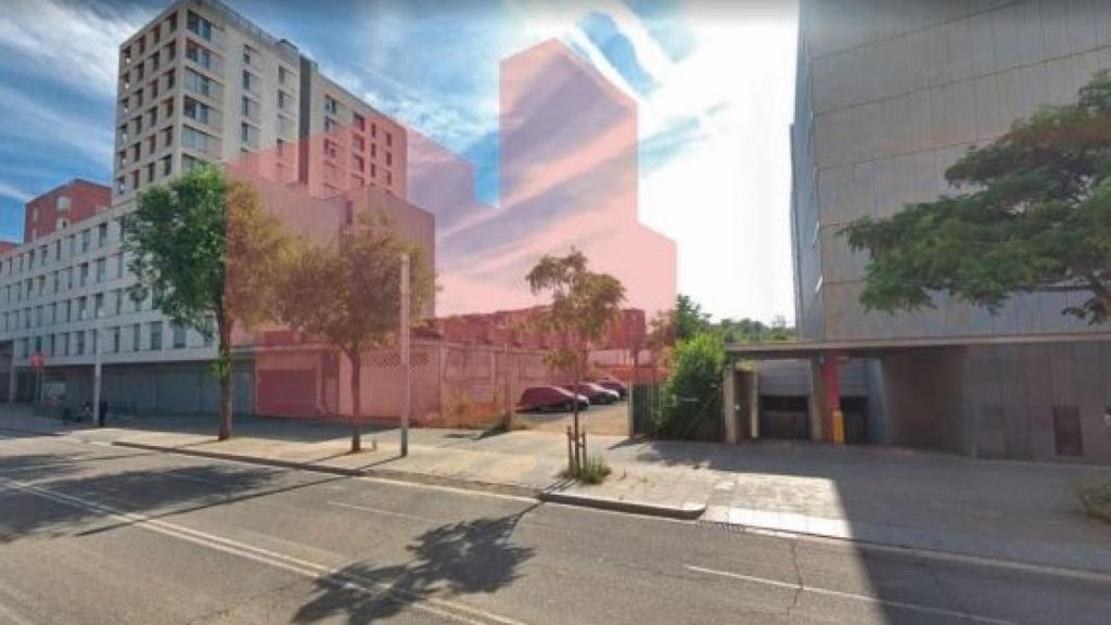 Espacio donde se construirán los 152 pisos para ancianos en las Casernes de Sant Andreu / AJUNTAMENT DE BARCELONA
