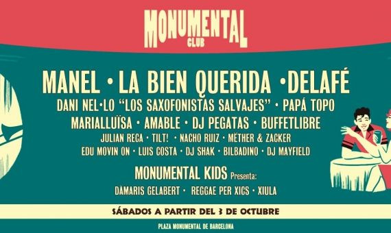 Cartel del ciclo de conciertos en La Monumental / MONUMENTAL CLUB