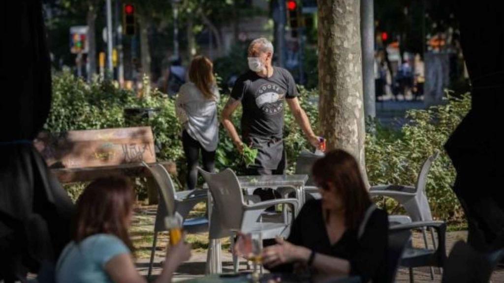 Imagen de archivo de una terraza en Barcelona