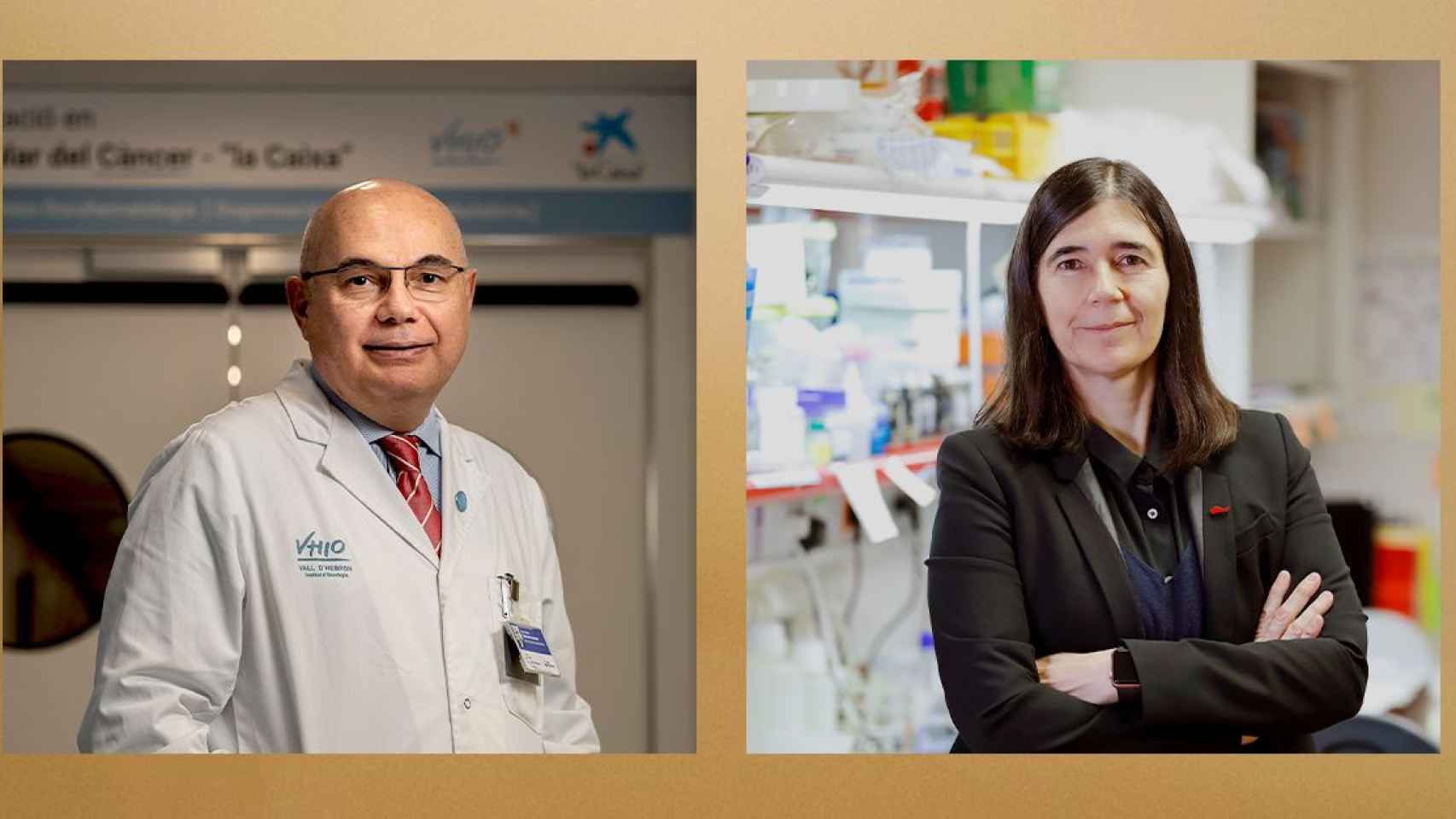 Los investigadores del cáncer María A. Blasco y Josep / Fundación la Caixa