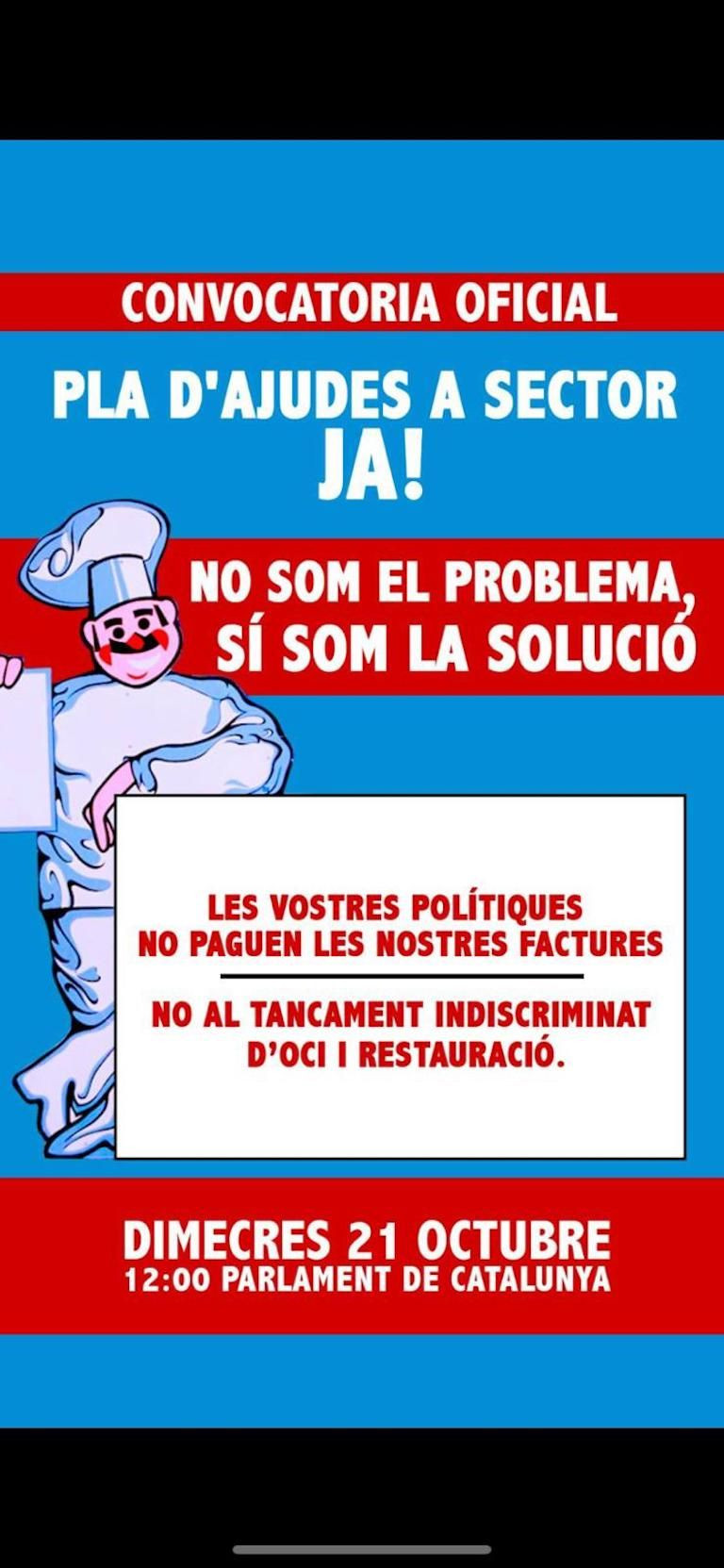 Convocatoria oficial de la manifestación de este miércoles / TWITTER