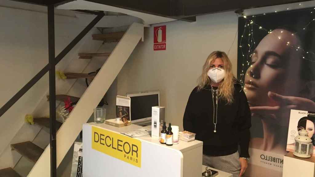 Cristina en su centro de estética en Les Corts / RP