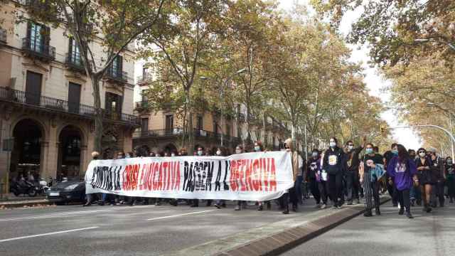 Manifestación de estudiantes en el centro de Barcelona en una imagen de archivo/ SEPC