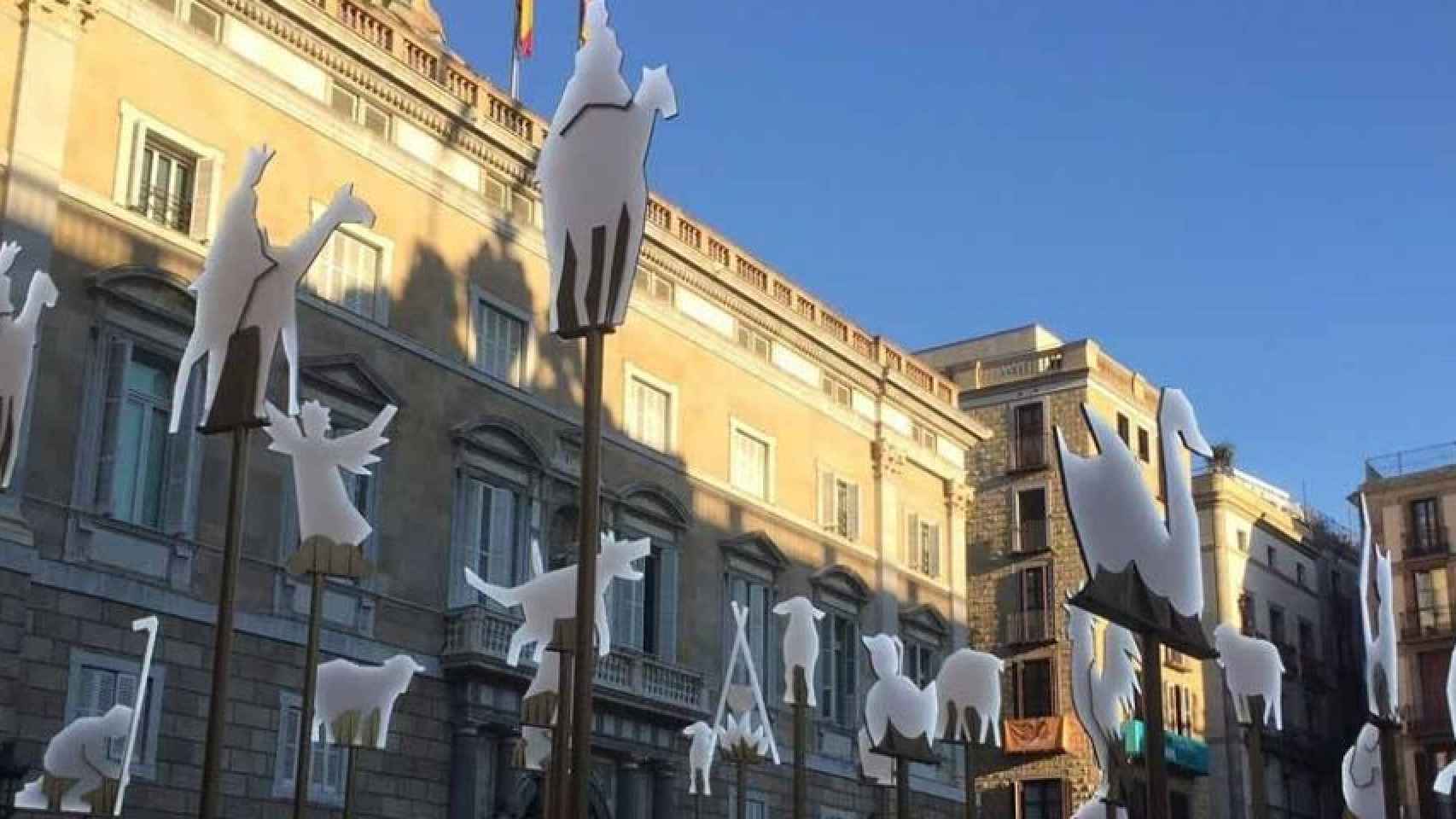 El pesebre de la plaza de Sant Jaume de 2017 / EP