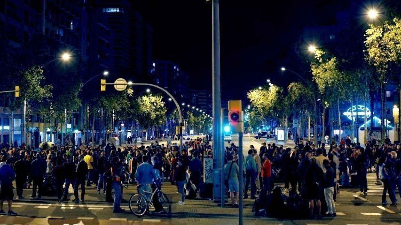 Corte independentista en la Meridiana / EFE