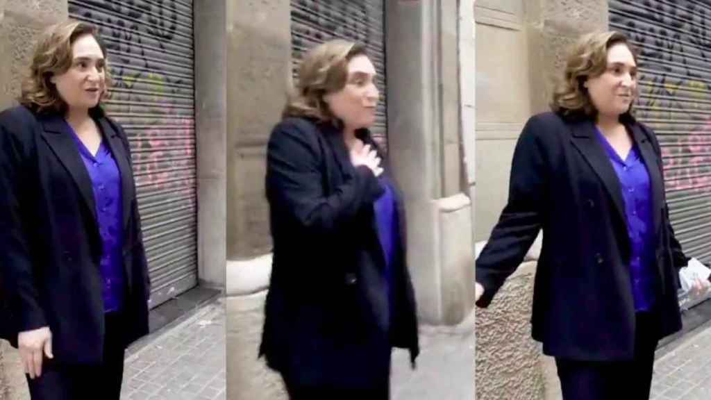 Ada Colau, pillada sin mascarilla por las calles de Barcelona en un video promocional / CG