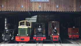 Las locomotoras del tren de l'Oreneta, aparcadas / CENTRE D'ESTUDIS-MODELISME VAPOR