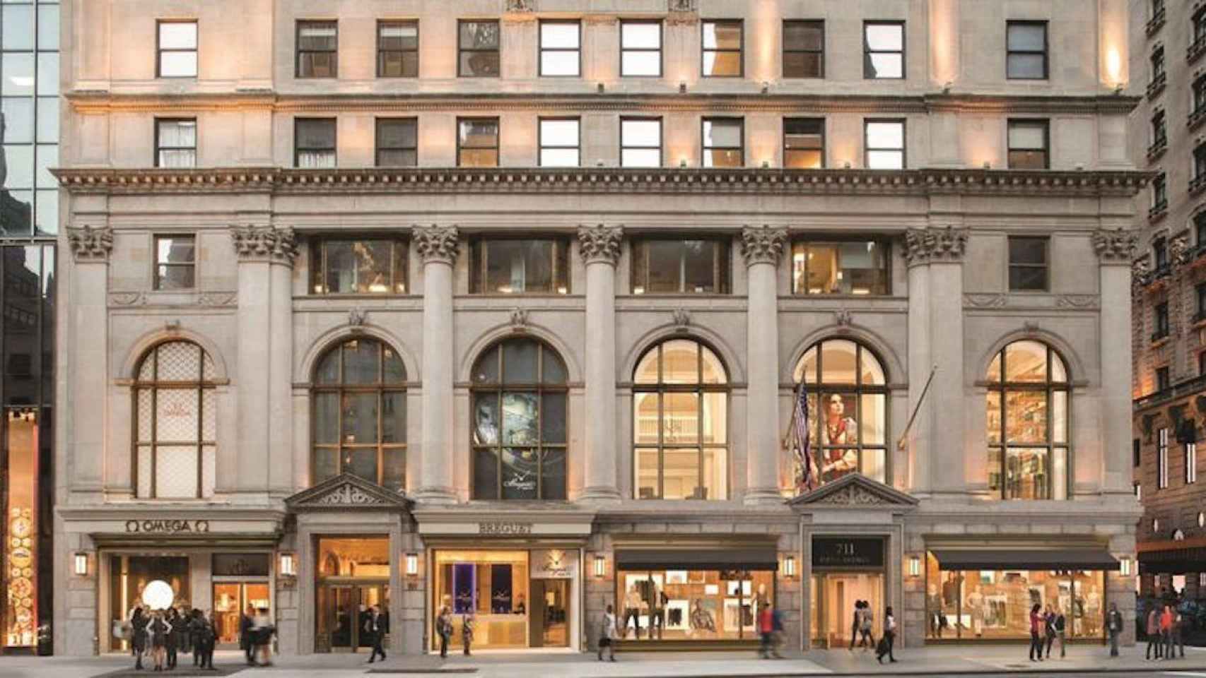 Local ocupado por Ralph Lauren en la Quina Avenida de Nueva York / Savills Aguirre Newman