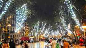 La lluvia cae sobre las Ramblas de Barcelona / INSTAGRAM