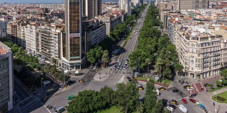 Vista aérea de la avenida Diagonal / BCN GUB