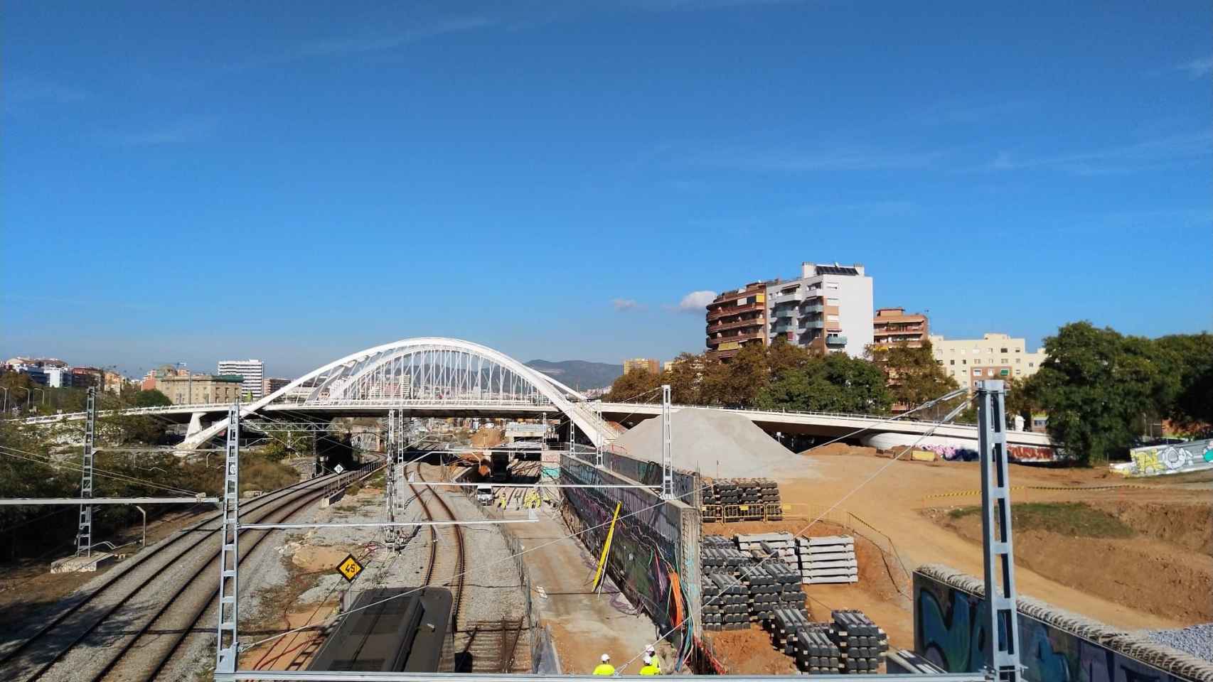 Estado actual del acceso a la futura estación de La Sagrera / ADIF