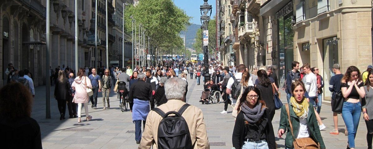 Portal de l'Àngel, uno de los ejes comerciales de la ciudad