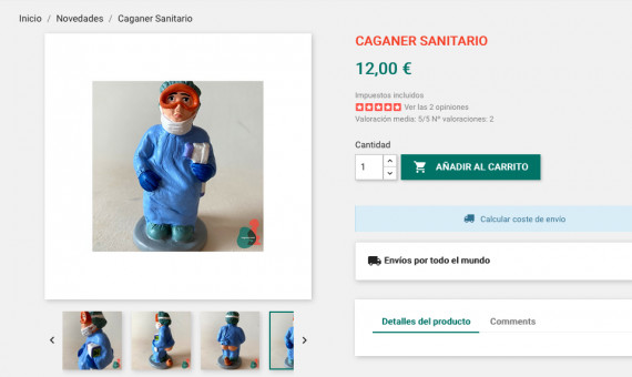 El 'caganer' sanitario en el catálogo de Caganer.com / CAGANER.COM