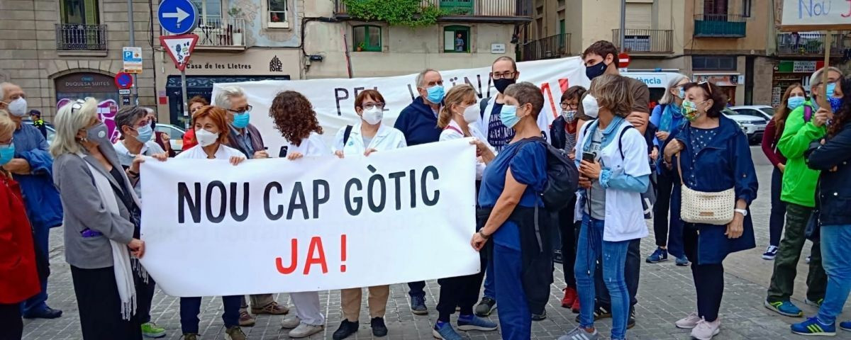 Protesta por el CAP Gòtic / TWITTER