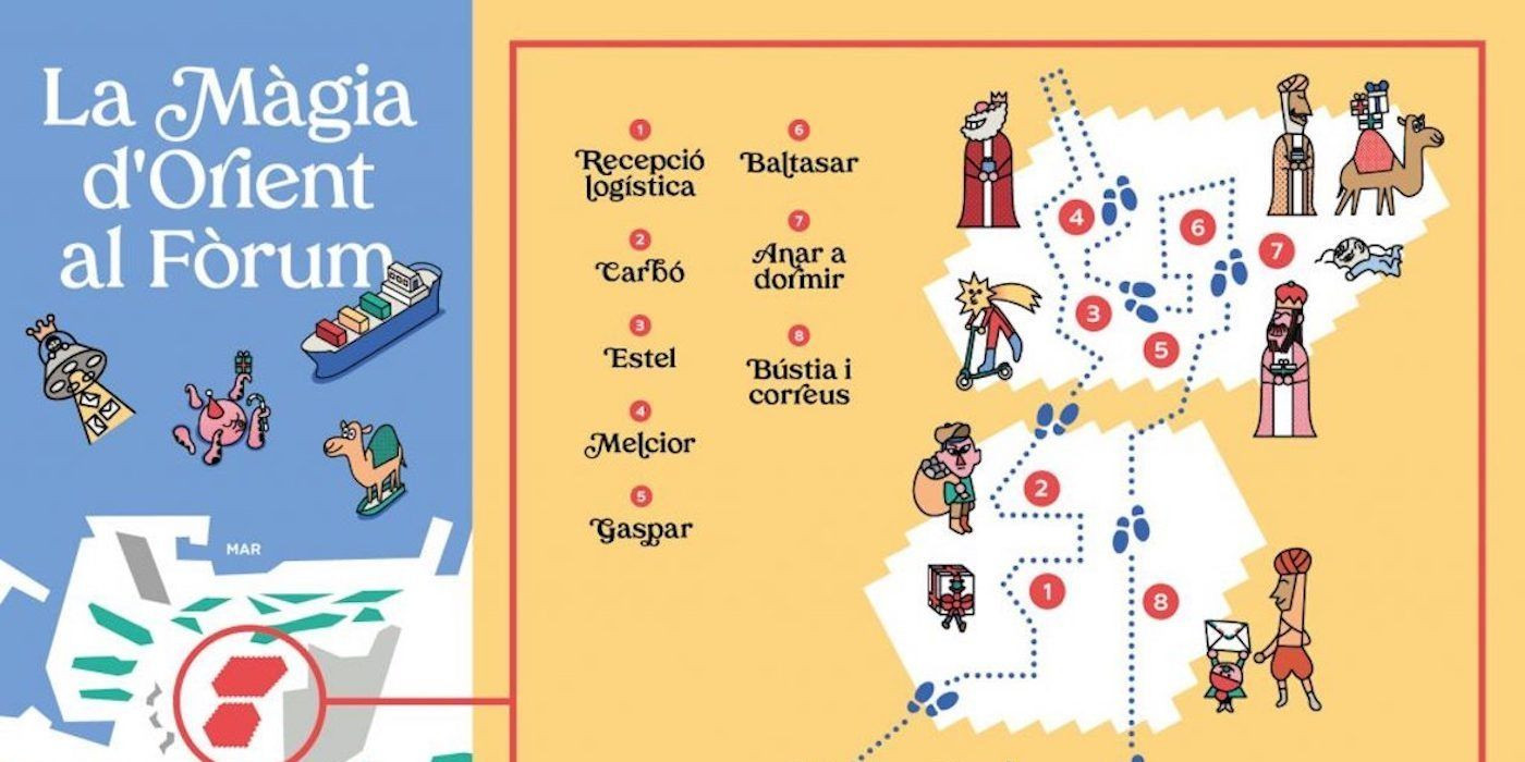 Recorrido del espacio del Fòrum donde se esconden los secretos de los Reyes Magos/ AJUNTAMENT DE BARCELONA