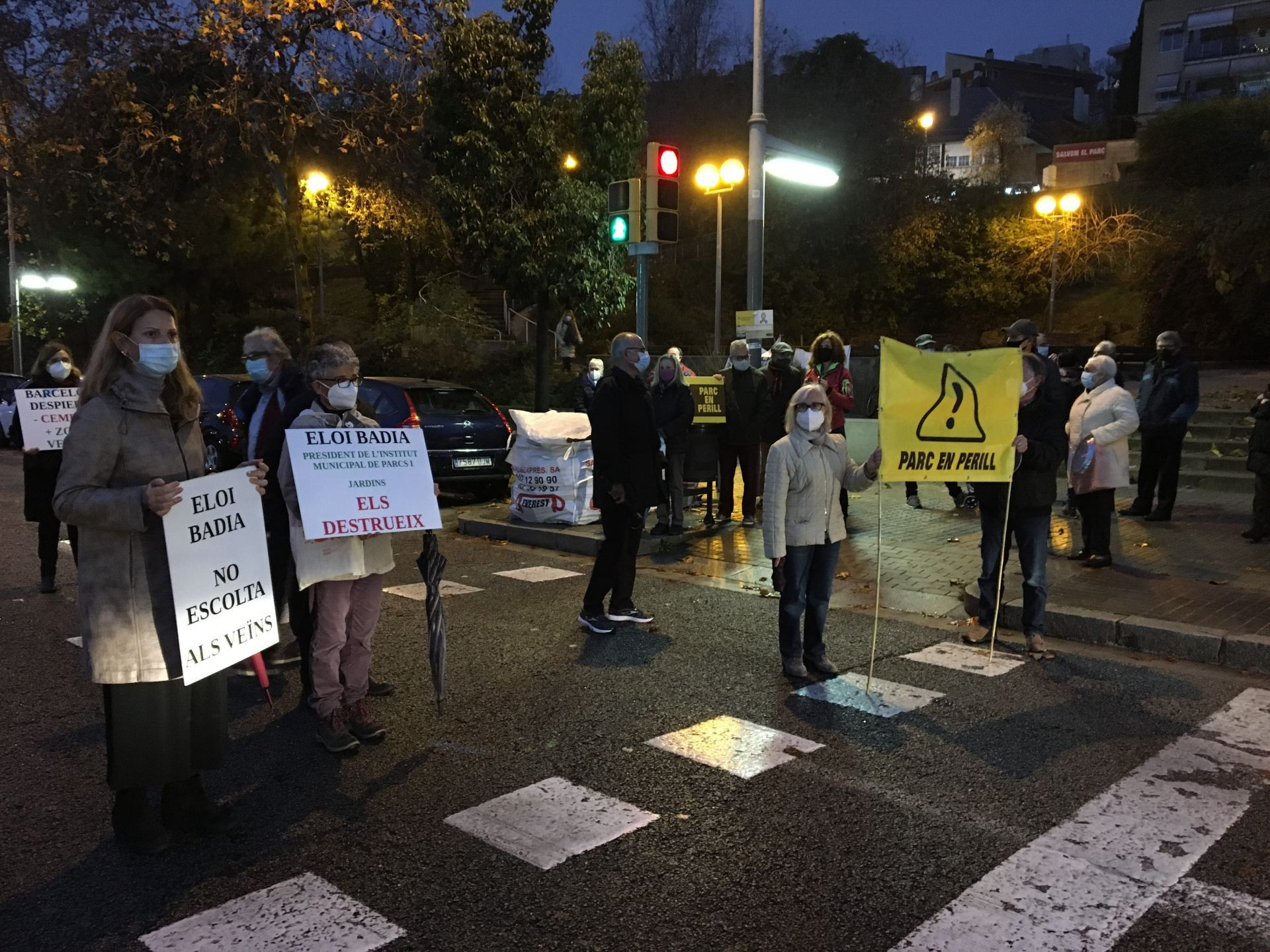 Manifestación en Vallcarca para salvar el parque de la Ronda de Dalt / RP