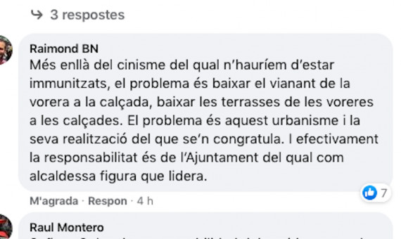 Raimond Blasi, contundente en Facebook con Ada Colau / FACEBOOK