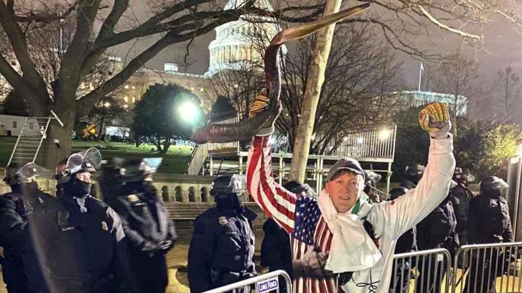 David Wood durante las protestas en el Capitolio / FB DAVID WOOD