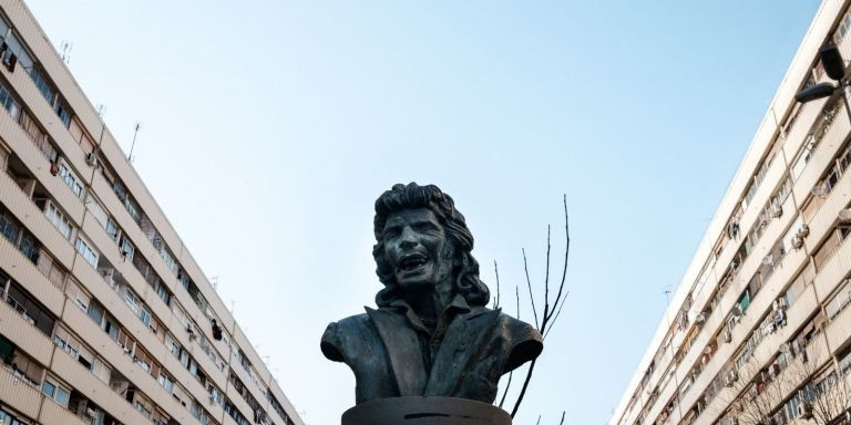 Busto a Camarón, en la plaza de la Mina que lleva su nombre / PABLO MIRANZO