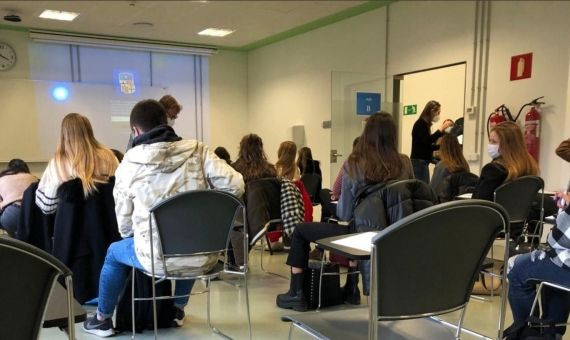 Un aula de exámenes en la Universidad de Barcelona / RRSS