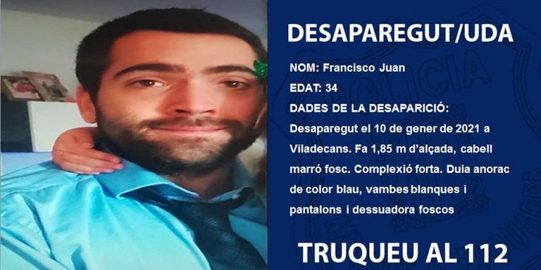 Los Mossos piden ayuda para encontrar a Francisco Juan, desaparecido en Viladecans / MOSSOS D'ESQUADRA