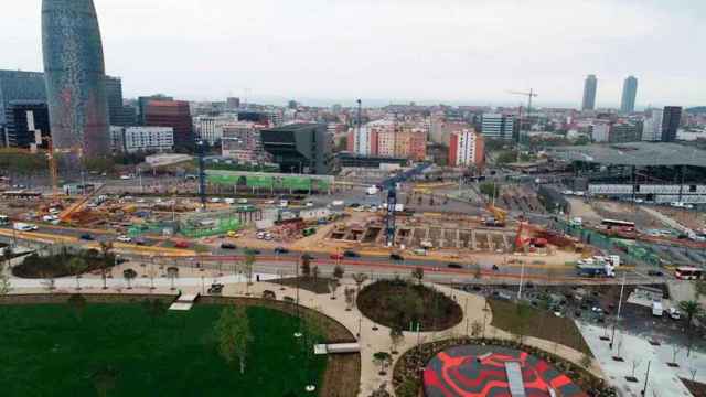 Obras en la plaza de les Glòries / ARCHIVO - AYUNTAMIENTO DE BARCELONA