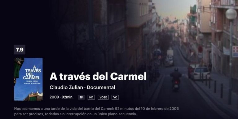 Valoración del documental A través del Carmel en Filmin /FILMIN 