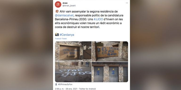 Arran se equivoca de casa y pinta una que no era / REDES SOCIALES