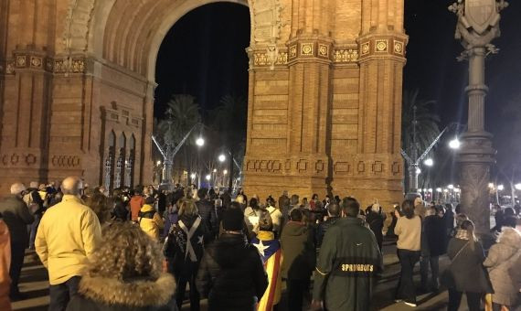 Concentración de la ANC en el Arc de Triomf / REDES SOCIALES