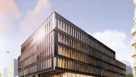Reproducción virtual de edificio de oficinas Diagrama, en el 22@ / CAIN INTERNATIONAL