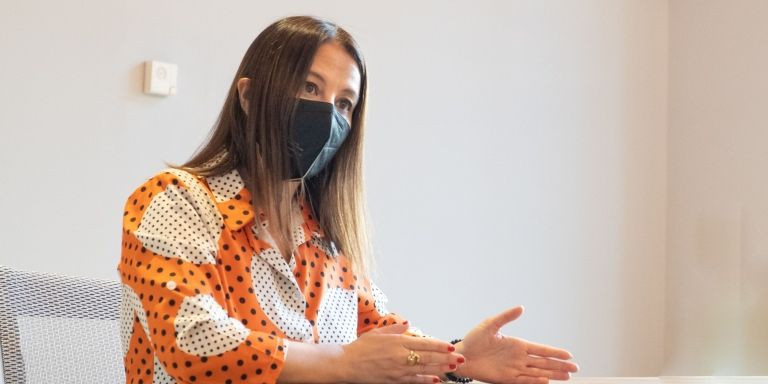 Sonia Sierra, número ocho de Ciudadanos, en las instalaciones de Metrópoli Abierta / PABLO MIRANZO