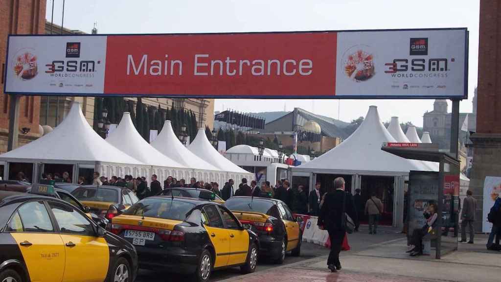 Multitud de taxis en el Mobile World Congress en una imagen de archivo / MWC