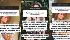 Pantallazos de las historias de Instagram en las que se promociona la supuesta estafa / INSTAGRAM