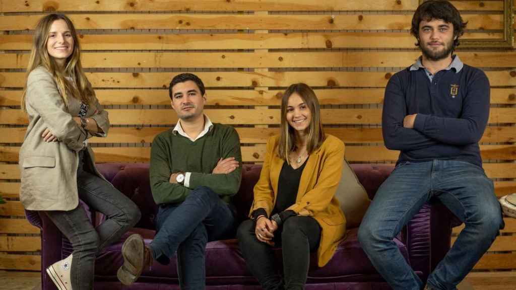 Los organizadores del Barcelona Startup Congress, de derecha a izquierda: David Peris-Mencheta, Ariadna Valls, Raimon Recoder y Olga Barbosa