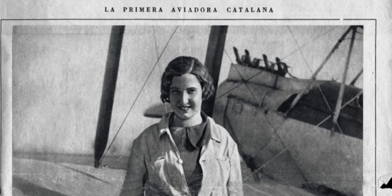 La piloto Mari Pepa Colomer en la portada de La Vanguardia/ LA VANGUARDIA