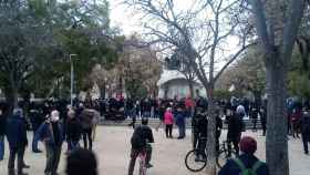 Unas 200 personas se concentran en Barcelona por el rapero Pablo Hasel / TWITTER- @isi_peazy