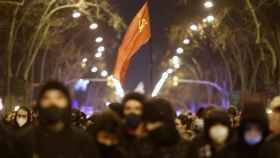 Manifestación de este sábado en Barcelona para pedir la libertad de Hasel/ AGENCIAS