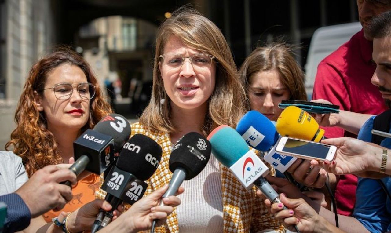 Janet Sanz, en un acto con los medios de comunicación / EUROPA PRESS