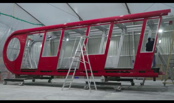 El nuevo funicular Cuca de Llum, en construcción / PARC D'ATRACCIONS DEL TIBIDABO