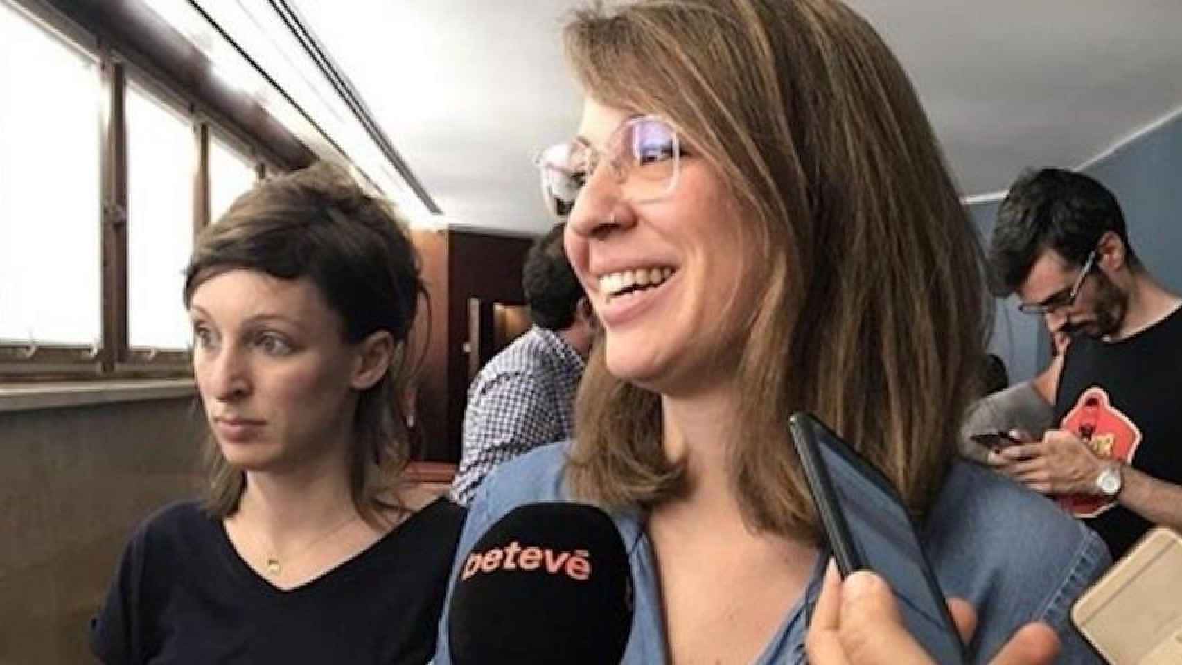 Janet Sanz atiende a los medios de comunicación / ARCHIVO - EUROPA PRESS