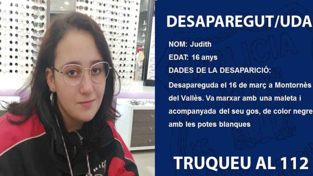 Judith, la joven desaparecida en Montornès / MOSSOS D'ESQUADRA