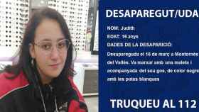 Judith, la joven desaparecida en Montornès / MOSSOS D'ESQUADRA