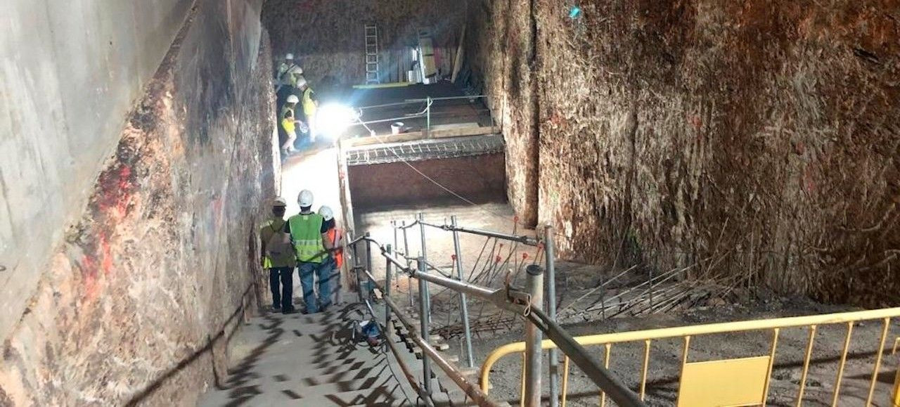 Obras que se realizaban en la estación Ernest Lluch, en 2019 / ARCHIVO