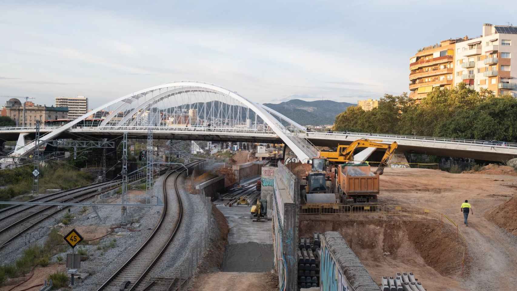 Obras para la futura estación de la Sagrera, en Barcelona / PABLO MIRANZO