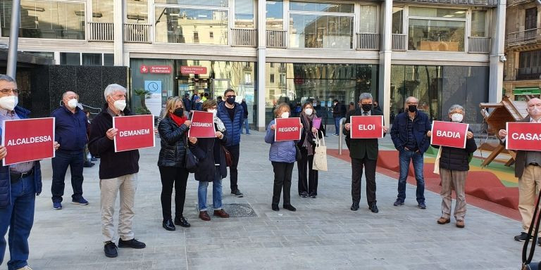 Manifestación contra Eloi Badia en la plaza Sant Miquel / EFE