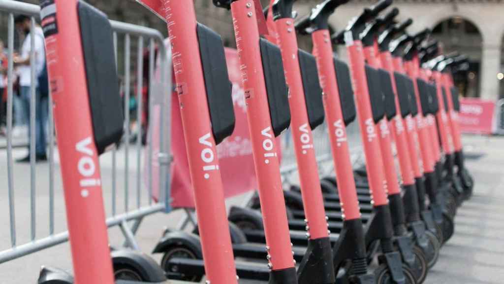 Patinetes eléctricos compartidos como los que llegarán a Barcelona / VOI TECHNOLOGY