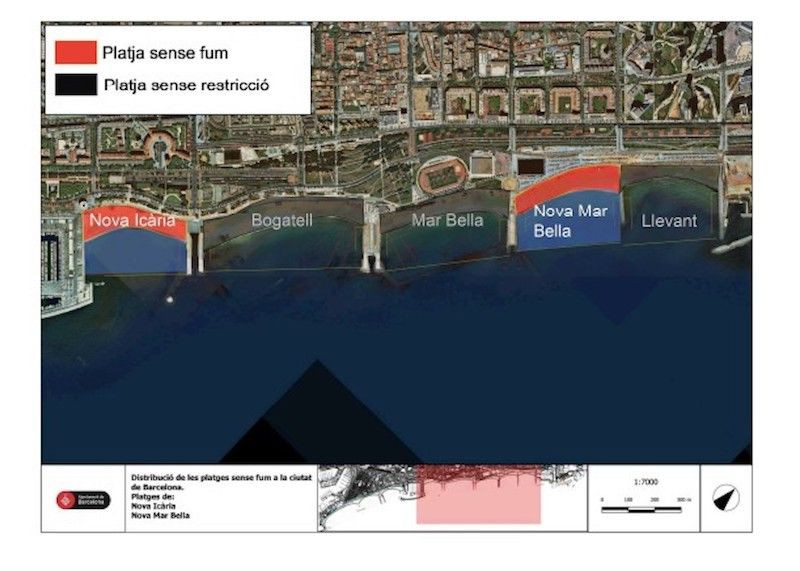 Las playas de la Nova Icària y Nova Mar Bella, sin humo / AYUNTAMIENTO DE BCN