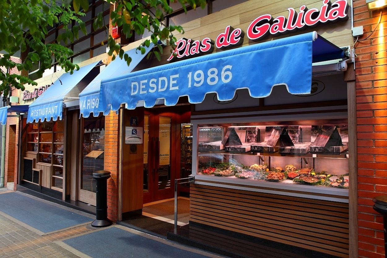 Fachada del restaurante Rías de Galicia, perteneciente al Grupo Iglesias