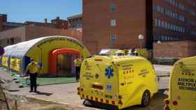 Hospital de campaña levantado en Lleida en una imagen de archivo / EFE