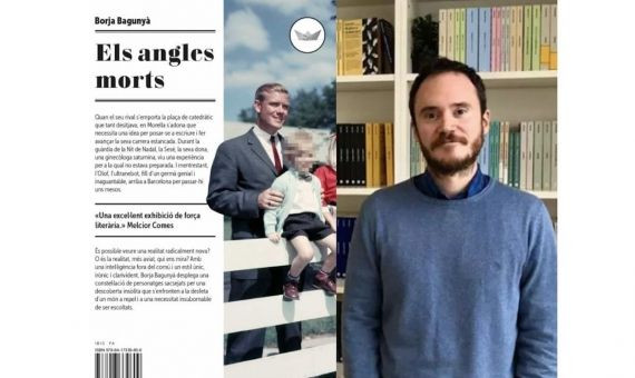 Fotomontaje del libro 'Els angles morts' y Borja Bagunyà, su autor / MA